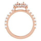Halo-Style Engagement Ring — 5/8 CTW Natural Diamond Round Center
