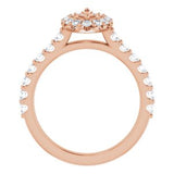 Halo-Style Engagement Ring — 5/8 CTW Natural Diamond Marquise Center