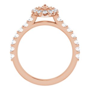 Halo-Style Engagement Ring — 5/8 CTW Natural Diamond Marquise Center