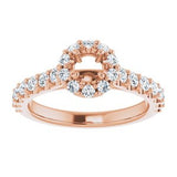 Halo-Style Engagement Ring — 1/2 CTW Natural Diamond Round Center
