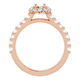 Halo-Style Engagement Ring — 1/2 CTW Natural Diamond Round Center
