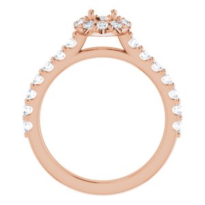 Halo-Style Engagement Ring — 3/4 CTW Lab Diamond Round Center
