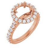 Halo-Style Engagement Ring — 7/8 CTW Lab Diamond Round Center