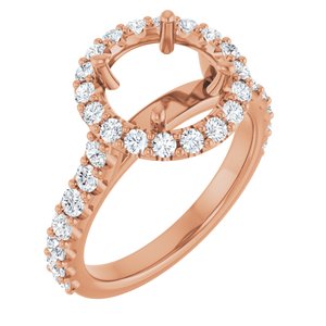 Halo-Style Engagement Ring — 7/8 CTW Lab Diamond Round Center