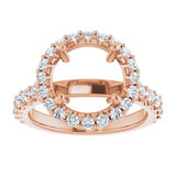 Halo-Style Engagement Ring — 3/4 CTW Natural Diamond Round Center