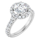Halo-Style Engagement Ring — 2 1/3 CTW Lab Diamond Round Center