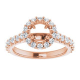 Halo-Style Engagement Ring — 5/8 CTW Natural Diamond Round Center