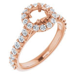 Halo-Style Engagement Ring — 5/8 CTW Natural Diamond Round Center