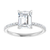Accented Engagement Ring — 1 9/10 CTW Lab Diamond Round Center