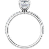 Accented Engagement Ring — 1 9/10 CTW Lab Diamond Round Center