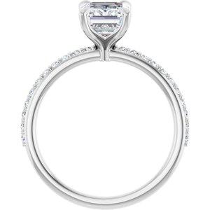 Accented Engagement Ring — 1 9/10 CTW Lab Diamond Round Center