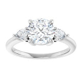 Three-Stone Engagement Ring — 1 3/4 CTW Lab Diamond Round Center