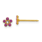inverness-14k-february-purple-crystal-birthstone-flower-earrings-SolomonJeweler-Wichita-KS-CustomJewelry