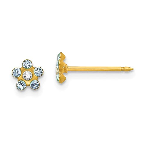 inverness-14k-march-lt-blue-crystal-birthstone-flower-earrings-SolomonJeweler-Wichita-KS-CustomJewelry