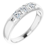 Platinum 1/2 CTW Natural Diamond Anniversary Band