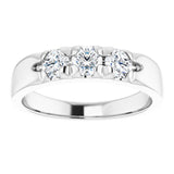 14K White 3/4 CTW Natural Diamond Anniversary Band