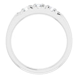 Platinum 3/4 CTW Natural Diamond Anniversary Band