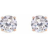 14K Rose 5.5 mm Stuller Lab-Grown Moissanite Stud Earrings