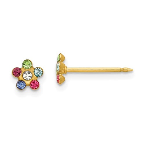 inverness-14k-flower-multicolor-crystal-earrings-SolomonJeweler-Wichita-KS-CustomJewelry