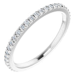 14K White 1/3 CTW Natural Diamond French-Set Anniversary Band