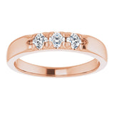 14K Rose 1/3 CTW Lab-Grown Diamond Anniversary Band