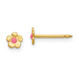 inverness-14k-epoxy-fill-pink-mini-flower-earrings-SolomonJeweler-Wichita-KS-CustomJewelry