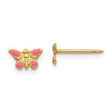inverness-14k-epoxy-fill-pink-butterfly-earrings-SolomonJeweler-Wichita-KS-CustomJewelry