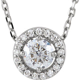 14K White 1/5 CTW Lab-Grown Diamond Halo-Style 16