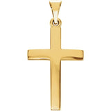 18K Yellow Gold-Plated Sterling Silver Cross Pendant