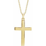 18K Yellow Gold-Plated Sterling Silver Cross 18