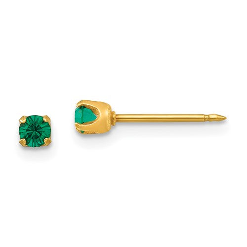 inverness-14k-3mm-may-crystal-birthstone-post-earrings-SolomonJeweler-Wichita-KS-CustomJewelry