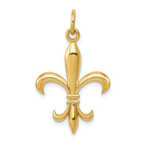 14k-hollow-fleur-de-lis-charm-SolomonJeweler-Wichita-KS-CustomJewelry