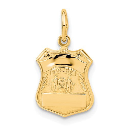 14k-police-badge-charm-SolomonJeweler-Wichita-KS-CustomJewelry