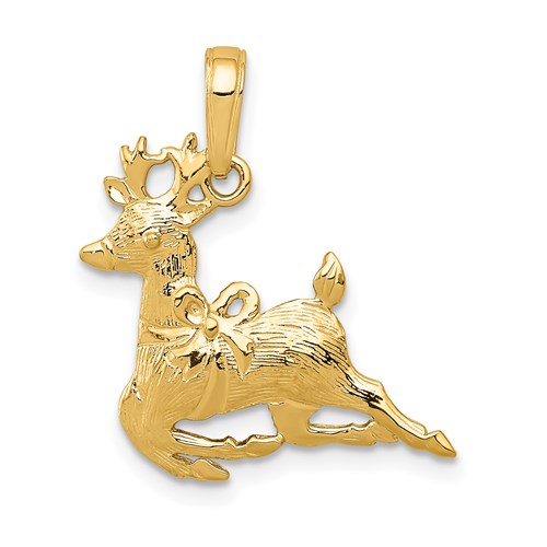 14k-polished-reindeer-pendant-SolomonJeweler-Wichita-KS-CustomJewelry