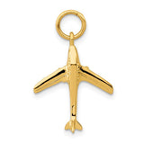 14k gold 3D jet charm pendant featuring a detailed jet design, perfect for jewelry accessories from Solomon Jewelers.