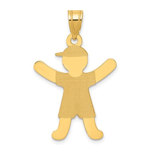 14k-laser-polished-boy-with-hat-charm-SolomonJeweler-Wichita-KS-CustomJewelry
