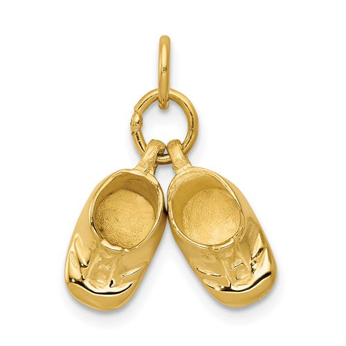 14k-3d-moveable-polished-baby-shoes-charm-SolomonJeweler-Wichita-KS-CustomJewelry