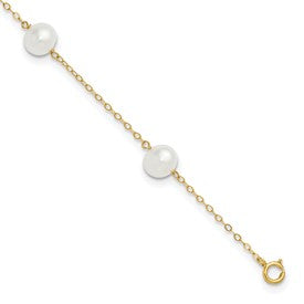 14k-7-8mm-white-near-round-fw-cultured-pearl-5-station-10in-anklet-SolomonJeweler-Wichita-KS-CustomJewelry