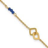14k-polished-blue-spinel-9in-plus-1in-ext-anklet-SolomonJeweler-Wichita-KS-CustomJewelry