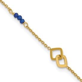 14k-polished-blue-spinel-9in-plus-1in-ext-anklet-SolomonJeweler-Wichita-KS-CustomJewelry