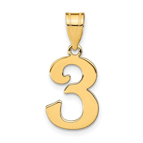 14k-polished-number-3-pendant-SolomonJeweler-Wichita-KS-CustomJewelry
