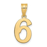 14k-polished-number-6-pendant-SolomonJeweler-Wichita-KS-CustomJewelry