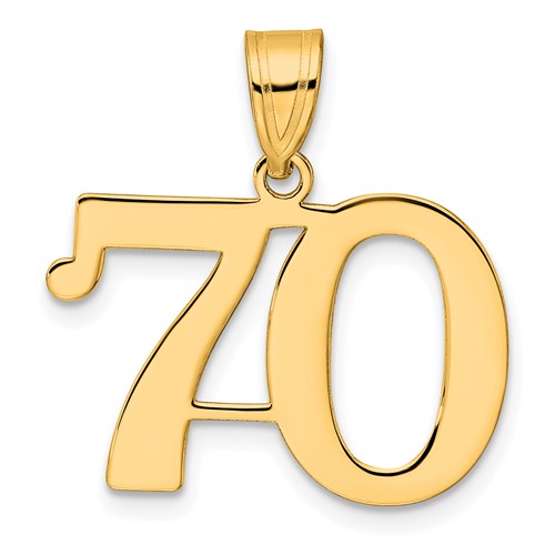14k-polished-number-70-pendant-SolomonJeweler-Wichita-KS-CustomJewelry