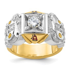 14ktt-ibgoodman-mens-textured-masonic-shriners-ring-mounting-SolomonJeweler-Wichita-KS-CustomJewelry