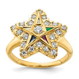 14k-ibgoodman-womens-polished-eastern-star-masonic-ring-mounting-SolomonJeweler-Wichita-KS-CustomJewelry