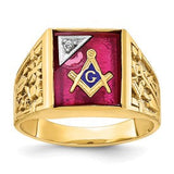 14ktt-ibgoodman-mens-textured-blue-lodge-masonic-ring-mounting-SolomonJeweler-Wichita-KS-CustomJewelry