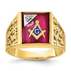 14ktt-ibgoodman-mens-textured-blue-lodge-masonic-ring-mounting-SolomonJeweler-Wichita-KS-CustomJewelry
