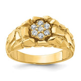 14k-ibgoodman-mens-cluster-diamond-nugget-ring-mounting-SolomonJeweler-Wichita-KS-CustomJewelry