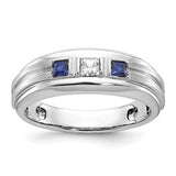 14kw-ibgoodman-mens-satin-grooved-dia-cr-sapphire-3-stone-ring-SolomonJeweler-Wichita-KS-CustomJewelry