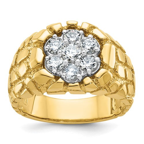 14k-two-tone-ibgoodman-mens-nugget-cluster-ring-mounting-SolomonJeweler-Wichita-KS-CustomJewelry